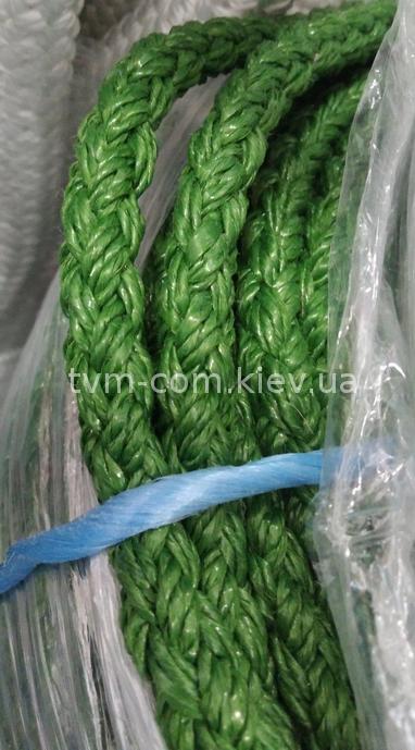 Канат( шнур)плетений 12-ти прядний ПП-фібрилірований. ф 15мм
